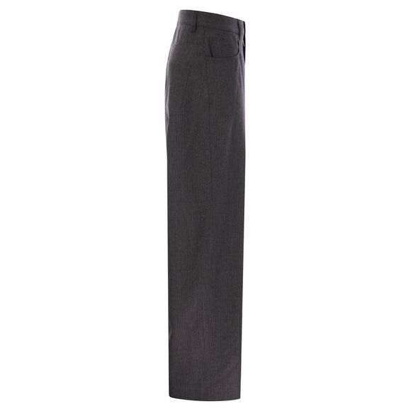 Fabiana Filippi Women 5-Pocket Virgin Wool Pinstripe Trousers